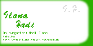 ilona hadi business card